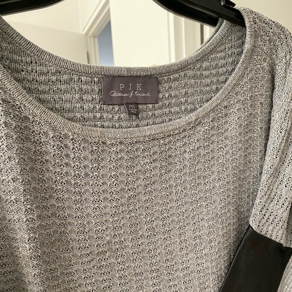 PJK Leather Sleeve Sweater - Picture 4 of 8
